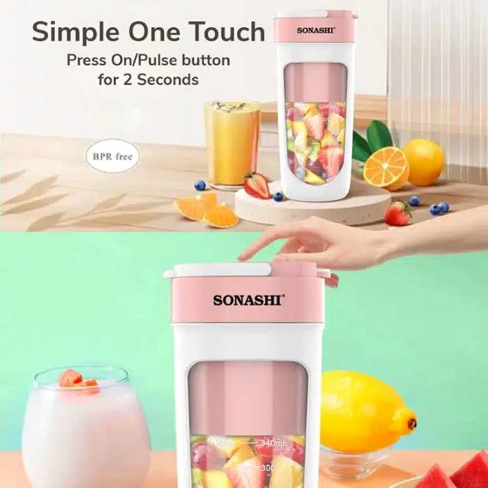 Sonashi Rechargeable Portable Blender Pink - SPB-294-Pi