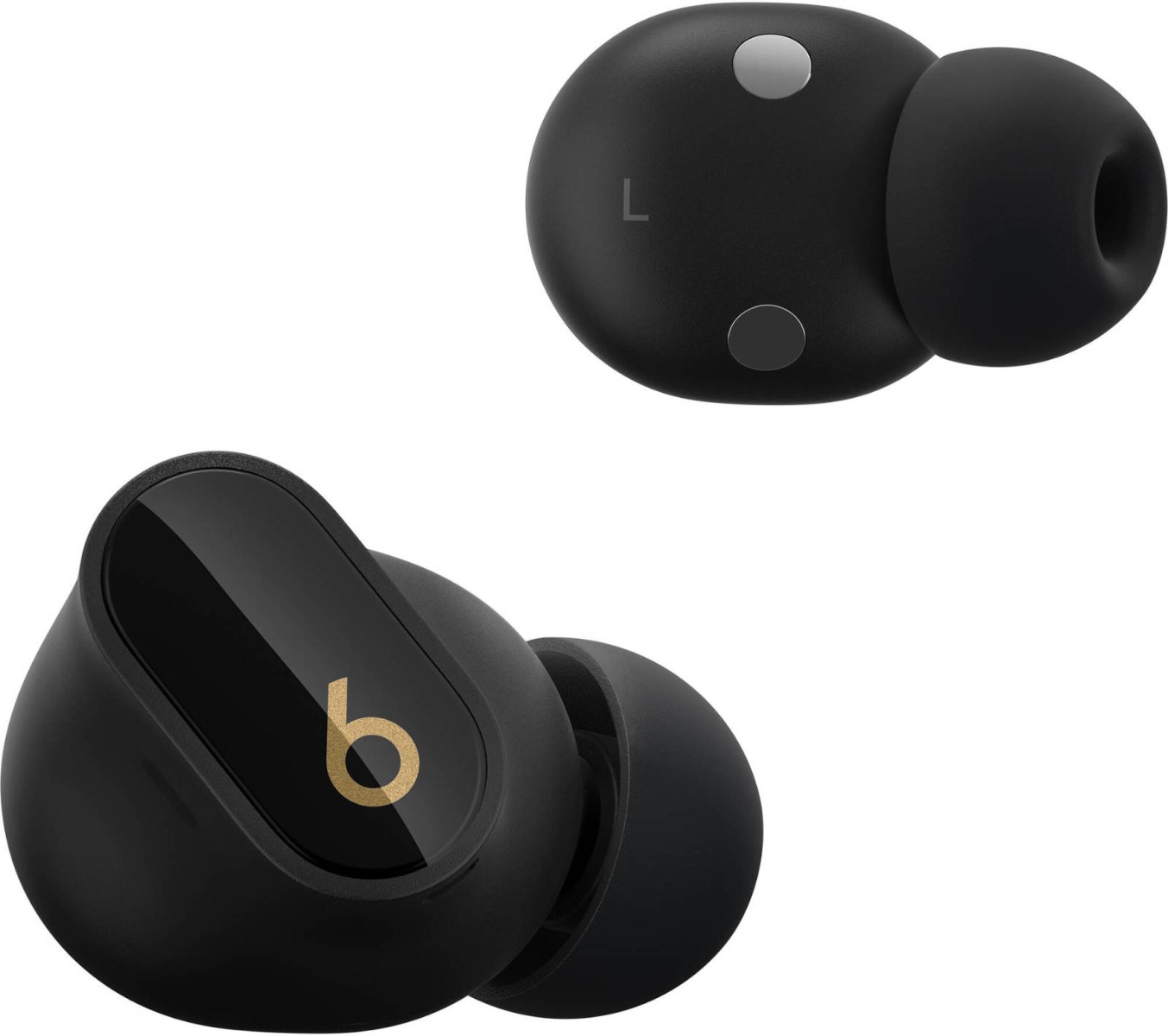 Beats Studio Buds +, True Wireless Noise Cancelling Earbuds- Black - Gold