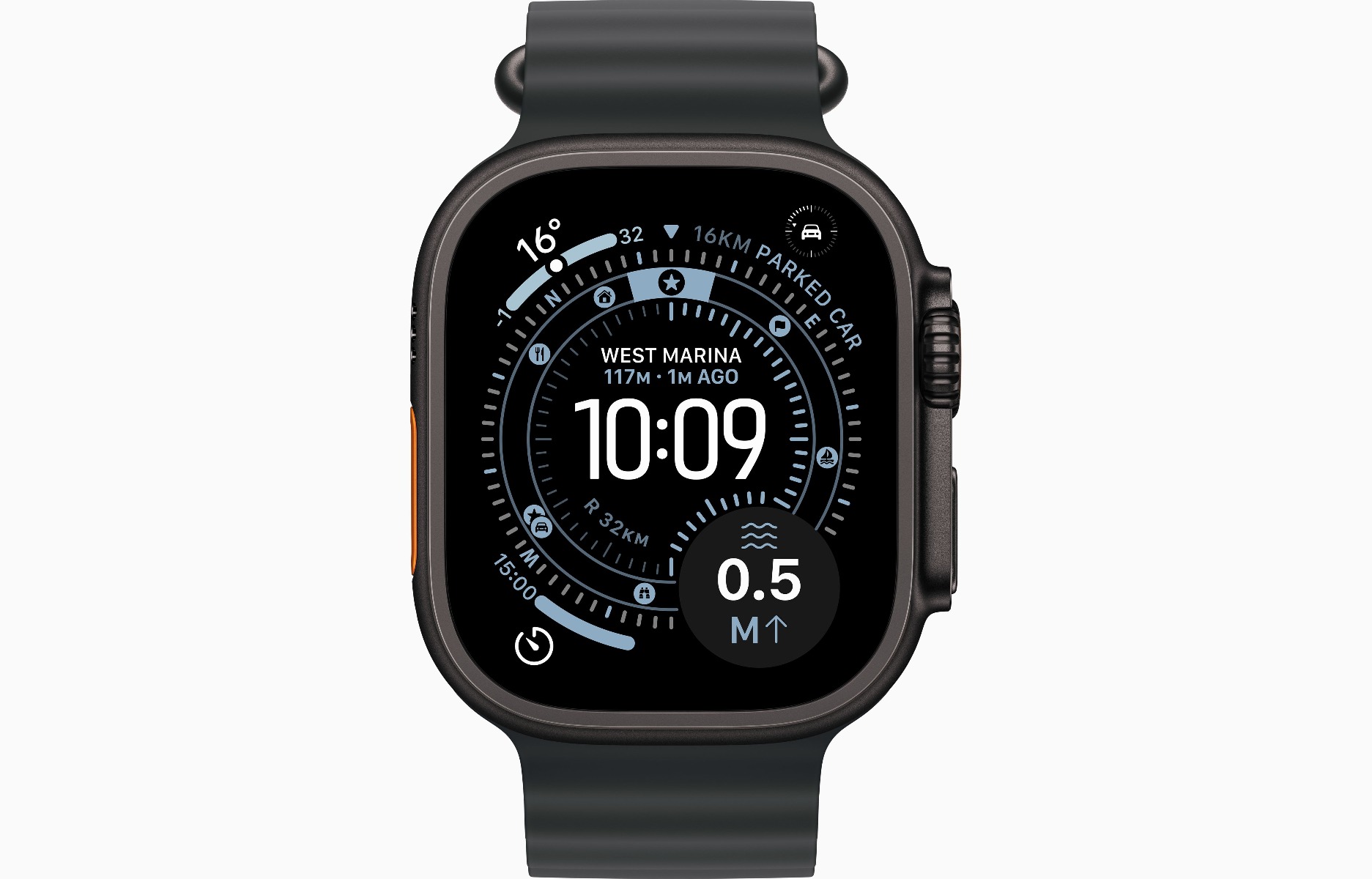Apple Watch Ultra 3, GPS + Cellular, 49mm, Black Titanium Case with Black Ocean Band