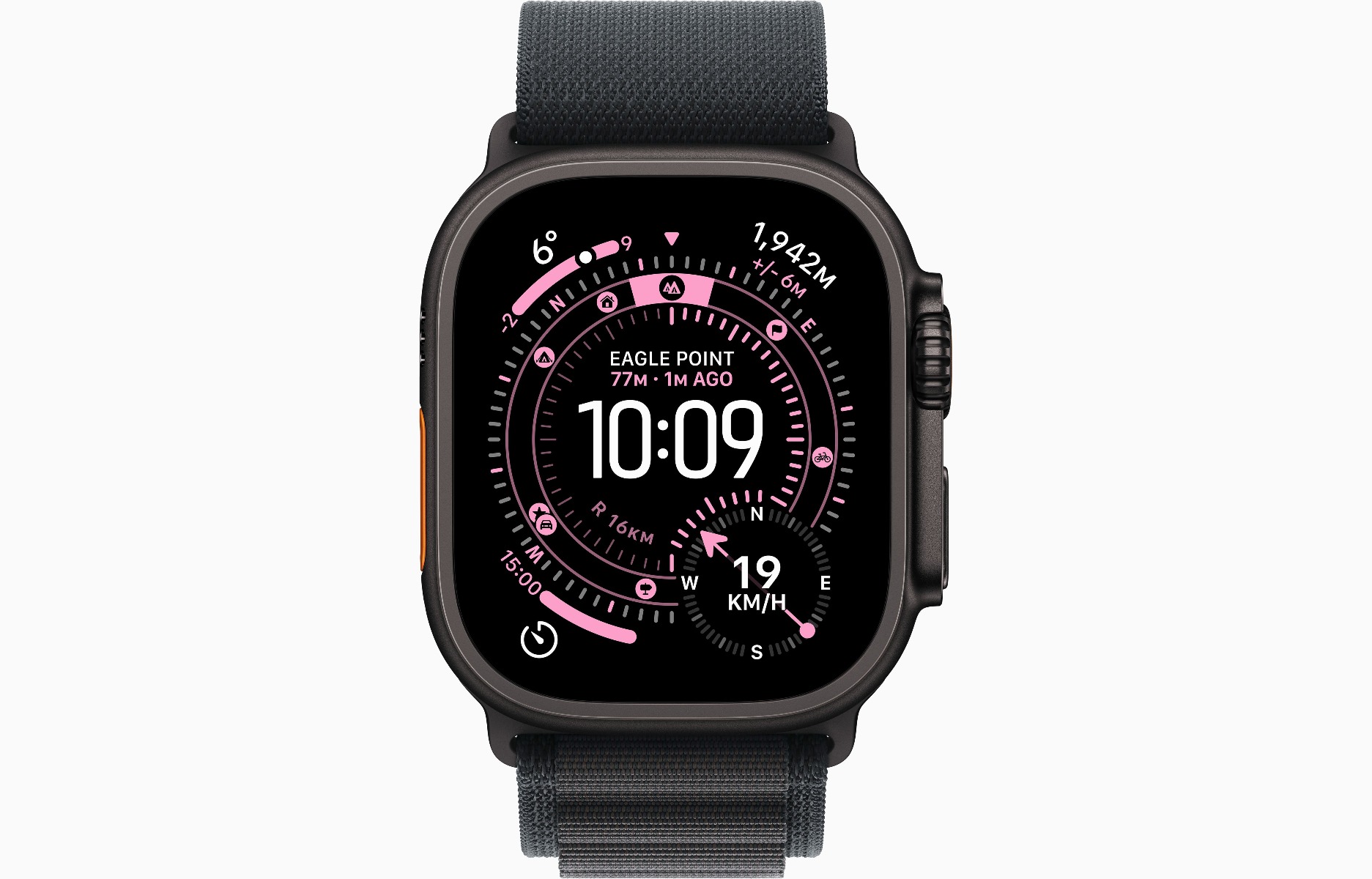 Apple Watch Ultra 3, GPS + Cellular, 49mm, Black Titanium Case with Black Alpine Loop 
