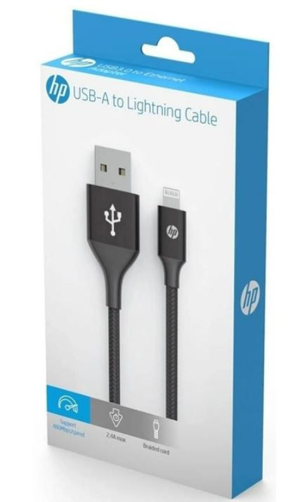 HP USB A to Lightning Cable Black - DHC-MF100-2M