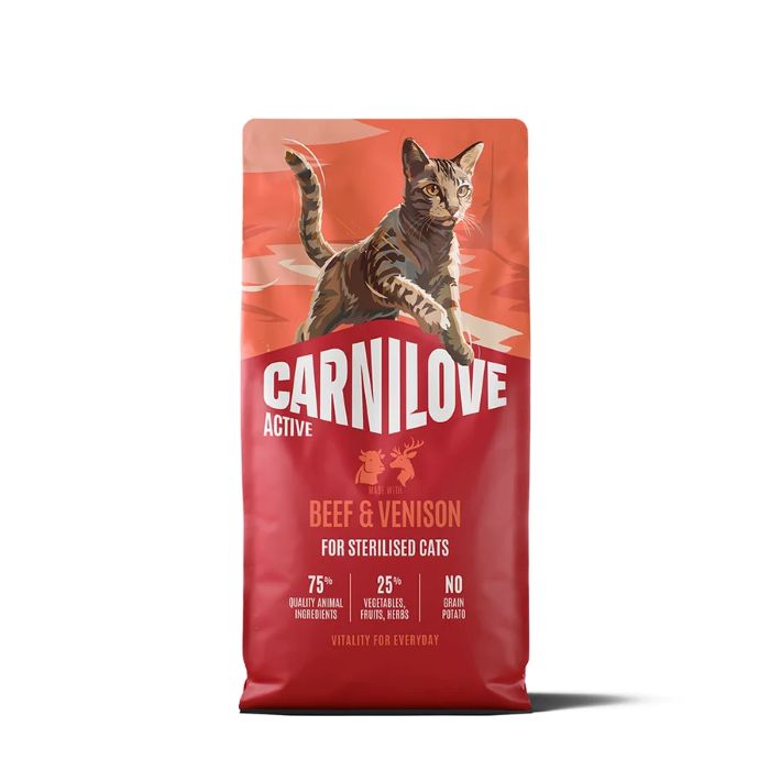 Carnilove Active Beef & Venison For Sterilised Adult All Breeds Dry Cat Food 2kg
