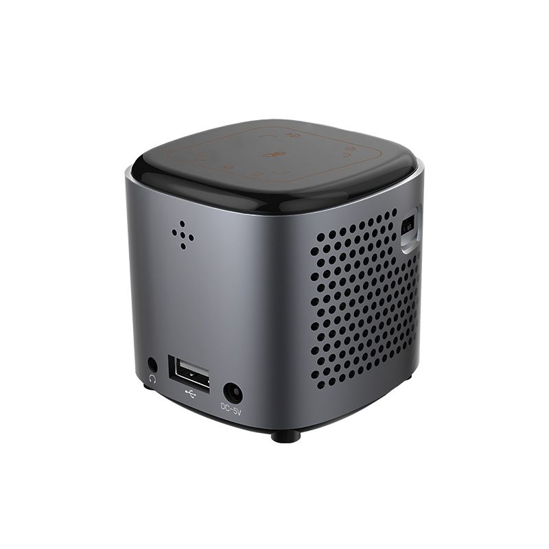 Merlin CUBE Mini Smart HD Projector, Pocket Size Projector, with Netflix and Youtube, 240 inch screen, 2 Hours working Time - Grey, 76820