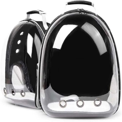 Cozy Paws Transparent Breathable Pet Carrier Bag Back Pack Black 31X25X42Cm
