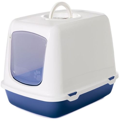 Savic Oscar Cat Toilet Home - Blue Stone