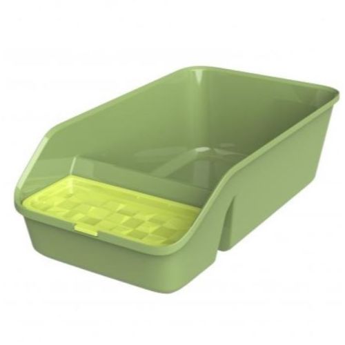 Pawsitiv Emma Classic Litter Tray With Storage MSP-B08, Green, Large