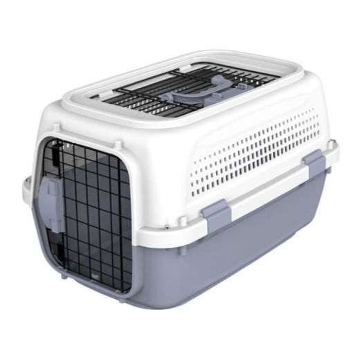 Pawsitiv Marcopolo Polo 2 Carrier With Skylight Top Door For Medium Cats And Dogs Grey