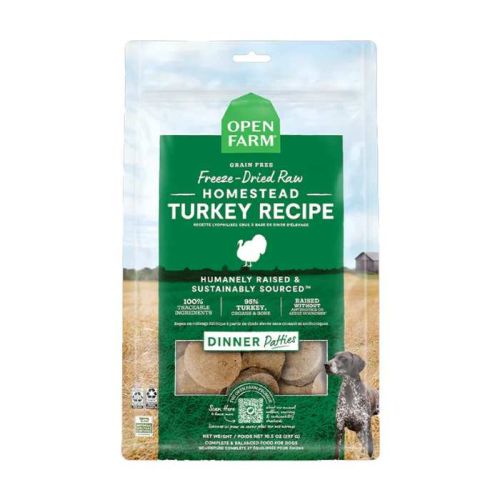 Open Farm Freeze Dried Raw Homestead Turkey Patties Dry Dog Food - 297G