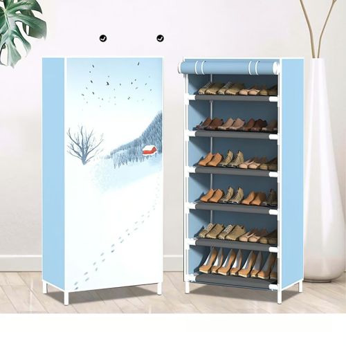 Maple Leaf 3D Fabric Shoe Cabinet 6Layer - 1002