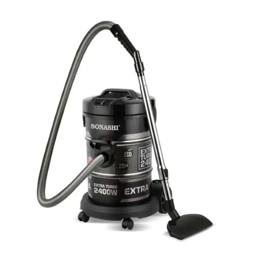 Sonashi 2400W 25L Drum Vacuum Cleaner Silver-Black - SVC-9029D