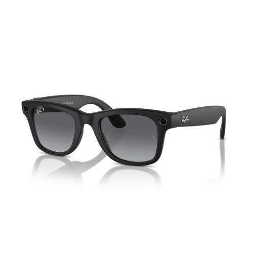 Ray-Ban Meta Gen 1 Wayfarer, F Matte Black/ LPolar Gradient Graphite Glasses, 50, RW4006