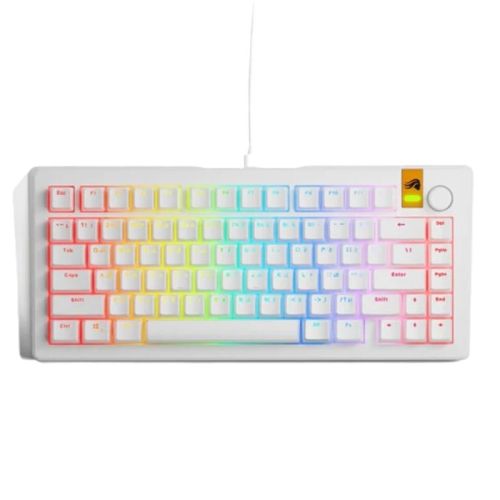Glorious GMMK 3 HE 75% Prebuilt Gaming Keyboard White - Arabic