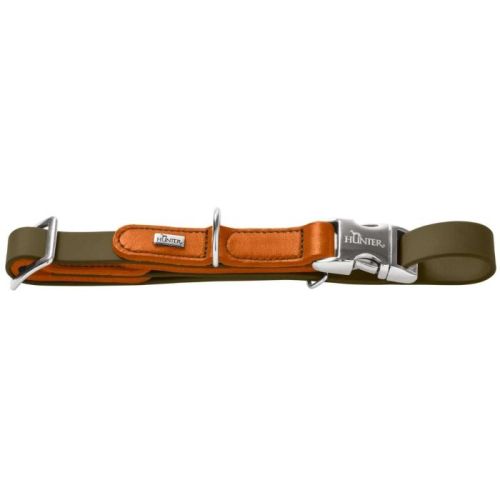 Hunter Wolmar Alu-Strong BioThane x Leather Dog Collar, Large