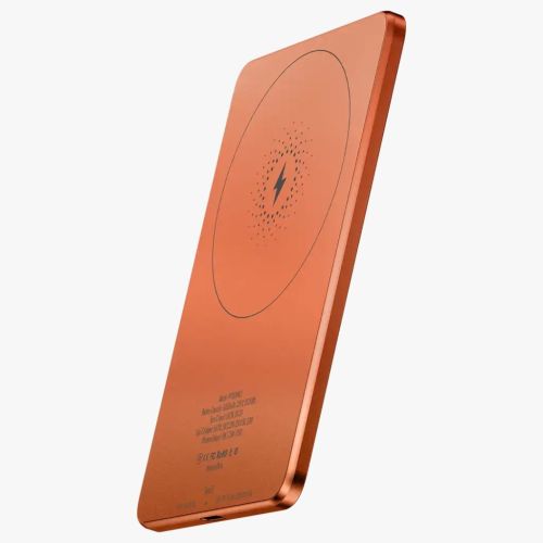 Powerology Ultra-Thin, 5000mAh MagSafe Power Bank- Orange