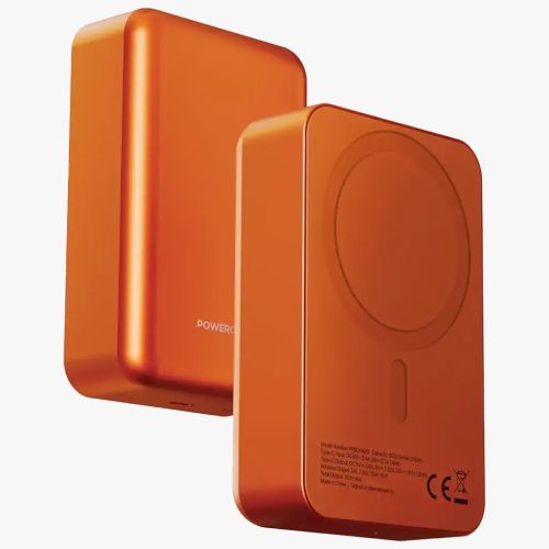 Powerology Spetano, 20000mAh MagSafe Aluminum Power Bank- Orange