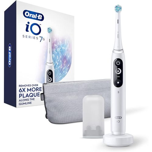 Oral-B iO Series 7G Electric Toothbrush with Brush Head, White Alabaster