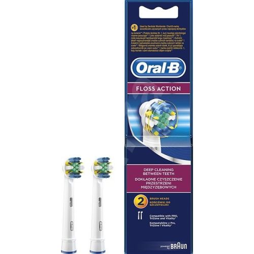 Braun Oral-B EB 25 Floss Action Replacement Brush Heads, Compatible With All Oral-B Rechargeable Handles