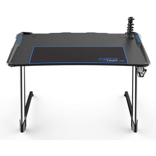 DXRacer NEX Gaming Desk – Black/Silver/Blue