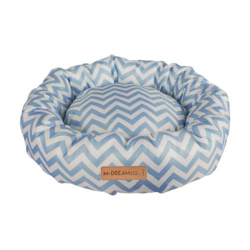 M-Pets Tasmania Round Cushion Blue-White