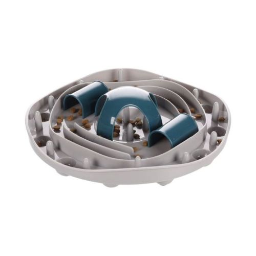 Flamingo Puzzle Feeder Hanto Interactive Cat Toy Grey-Blue 28.5x7cm