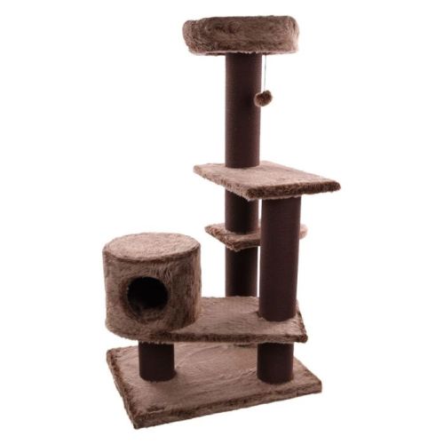 Flamingo Khan Brown Cat Scratching Tree 89.5X77X137cm