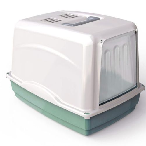 Georplast Vicky Cat Litter Box - Green (Pack Of 2)