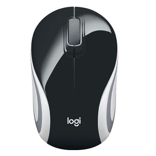 Logitech M187 USB Wireless Optical Mini Mouse- Black