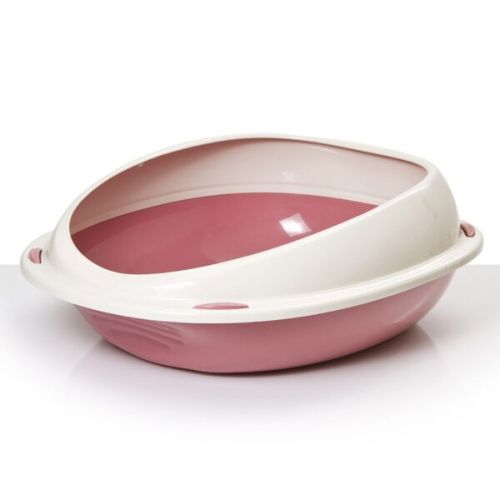 Georplast Shuttle 57cm Cat Litter Tray - Pink (Pack Of 2)