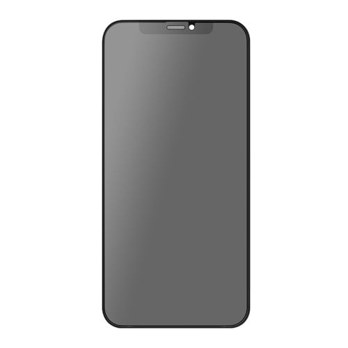 Promate Apple iPhone 11 Pro Spartan Premium 9H Hardness Anti-Spy Tempered Glass Privacy Screen Protector, with Scratch-Resistant, Shatter Protection and Anti-Microbial Protector, Black