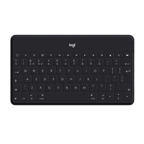 Logitech Keys-To-Go Wireless Bluetooth Keyboard For iPhone, iPad, Smartphone, Tablet, Android, Windows, Apple T, Ultra-Thin, Ultra-Light, Short-Cut Keys - Black