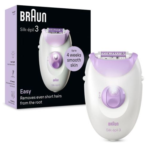 Braun Silk-Epil 3, Easy Hair Removal Device, Wet & Dry Epilator – SE 3000
