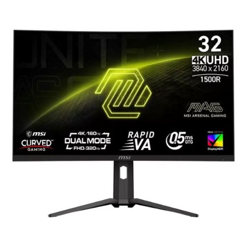 MSI Mag 321CUPDF 31.5inch UHD, VA, 320Hz, 0.5ms, Gaming Monitor, Black - 9S6-3DC54A-036