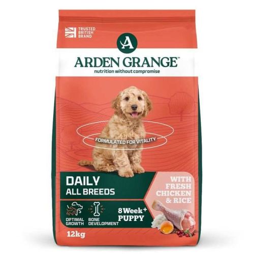 Arden Grange Daily All Breeds Puppy with Fresh Chicken & Rice Dry Dog Food 12Kg
