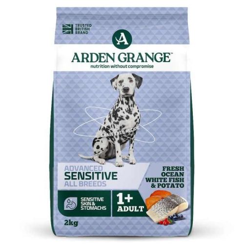 Arden Grange Advanced Sensitive All Breeds Adult Ocean White Fish & Potato Dry Dog Food 2Kg
