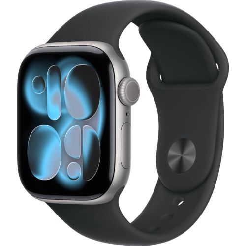 Apple Watch Series 11, GPS, 46mm,  Space Gray Aluminum Case with Black Sport Band , M/L