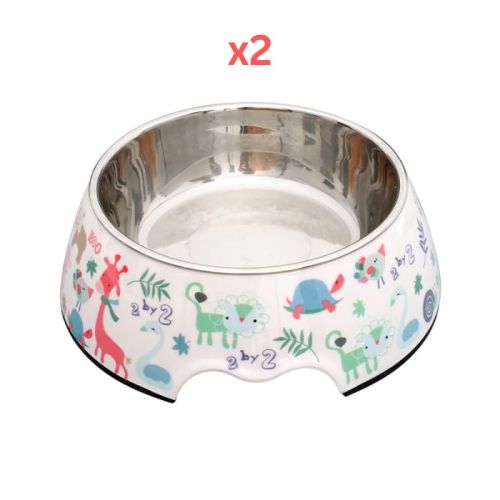 Cozy Paws Single Melamine Bowl White Scoopy - 14X17.5X6Cm (Pack of 2)