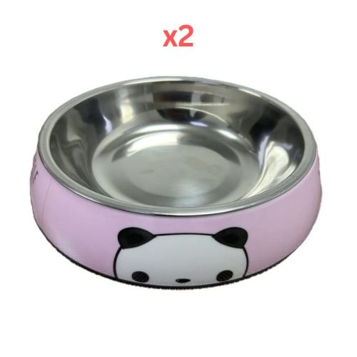 Cozy Paws Single Melamine Bowl Pink Panda - 14X17.5X6Cm (Pack of 2)