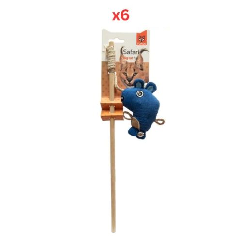 FOFOS Beaver Cat Wand Cat Toy (Pack Of 6)
