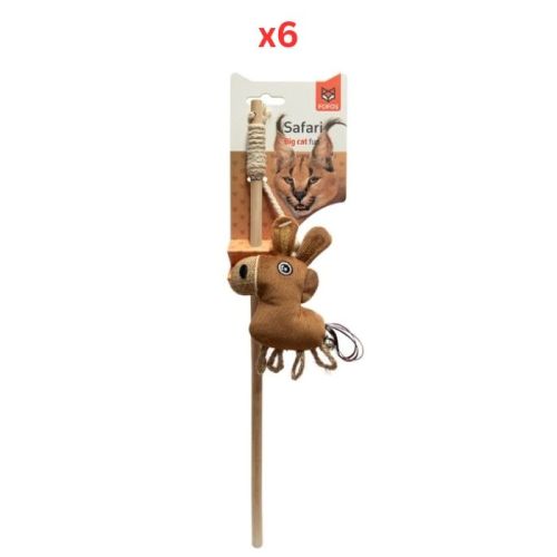 FOFOS Donkey Cat Wand Cat Toy (Pack Of 6)