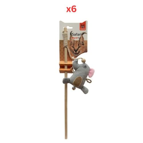 FOFOS Elephant Cat Wand Cat Toy (Pack Of 6)