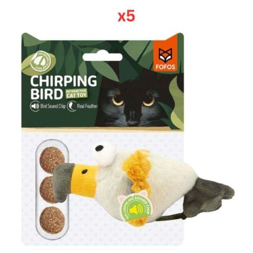 FOFOS Sound Chip Eagle With Catnip Balls Cat Toy (Pack Of 5)