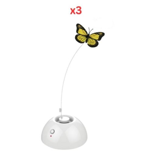 M-Pets Dancing Butterfly Interactive Cat Toy (Pack Of 3)