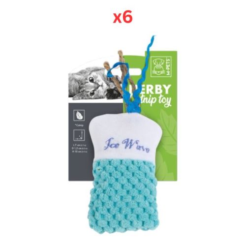 M-Pets Herby Joe Wave Catnip Cat Toy Assorted Colors (Pack Of 6)