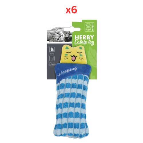 M-Pets Herby Sleeping Cat Catnip Toy Assorted Colors (Pack Of 6)