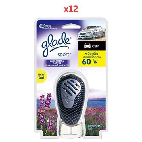 Glade Car Scented Oil Lavender and Marine Air Freshener 7Ml Pack Of 12