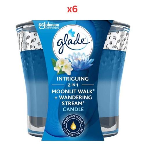 Glade Candle 2In1 Moonlit Walk 3.4Oz Pack Of 6