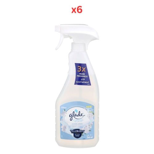 Glade Multispray Air Freshener Linen 500Ml Pack Of 6