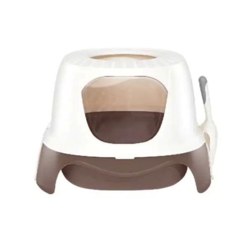 Pakeway Ark Series Rocket Cat Litter Box-55.8X51X39cm Coffee