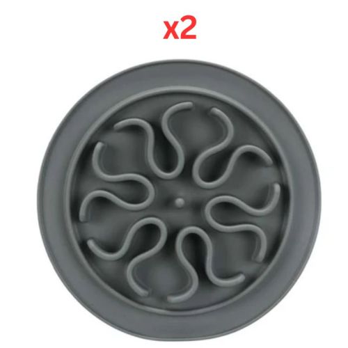 Trixie Slow Feeding Mat Silicone For Dogs Grey 24cm (Pack of 2)