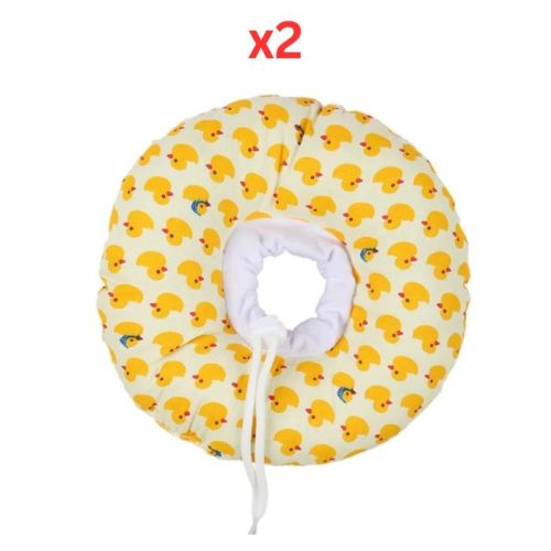 Cozy Paws Soft Pet Recovery Collar Medium - Yellow Duck (Pack of 2)
